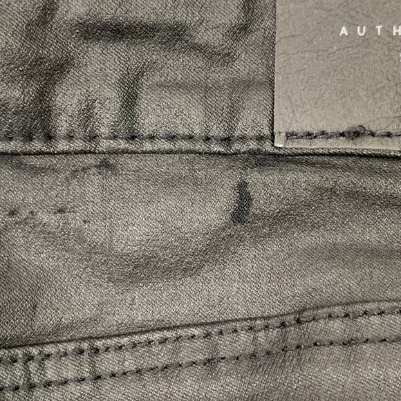 Stradivarius High Waist Coated Skinny Ankle Cropped Jeans Black size 10 - Picture 12 of 13